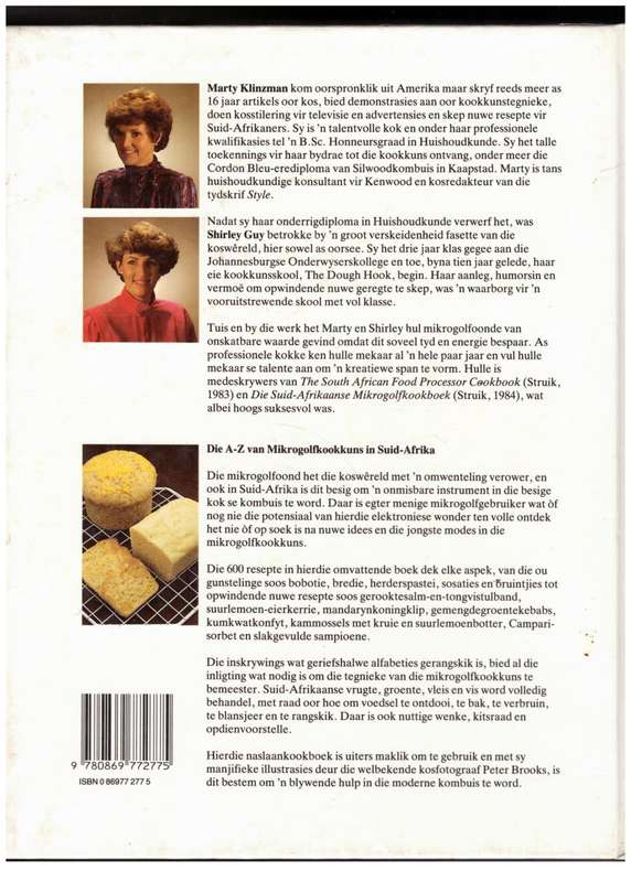 Die A-Z van Mikrogolfkookkuns in Suid-Afrika -- Marty Klinzman, Shirley Guy