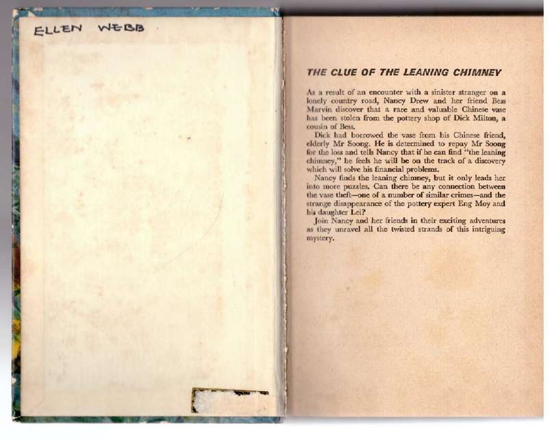 The Clue of the Leaning Chimney (Nancy Drew 26) --  Carolyn Keene