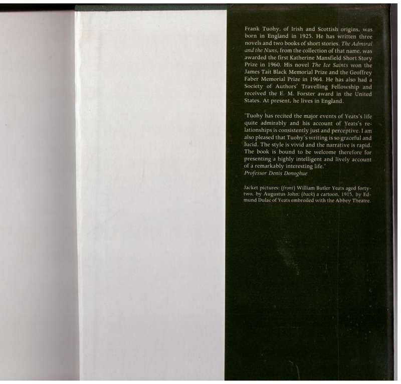 Yeats: An Illustrated Biography  --  Frank Tuohy