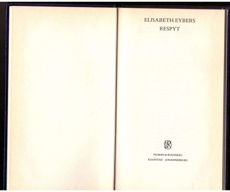 Respyt   --  Elisabeth Eybers