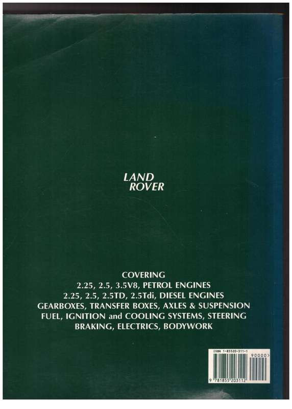 Land Rover 90. 110. Defender Workshop Manual