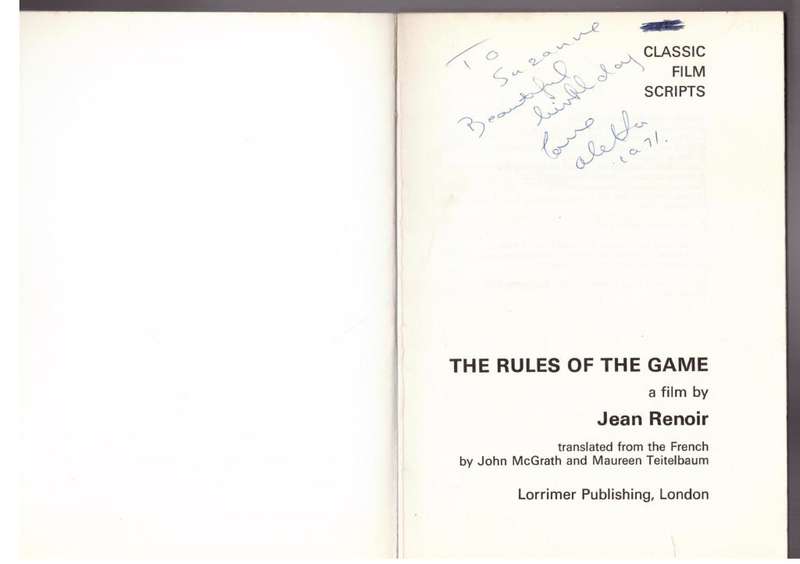 The Rules of the Game: A Film by Jean Renoir