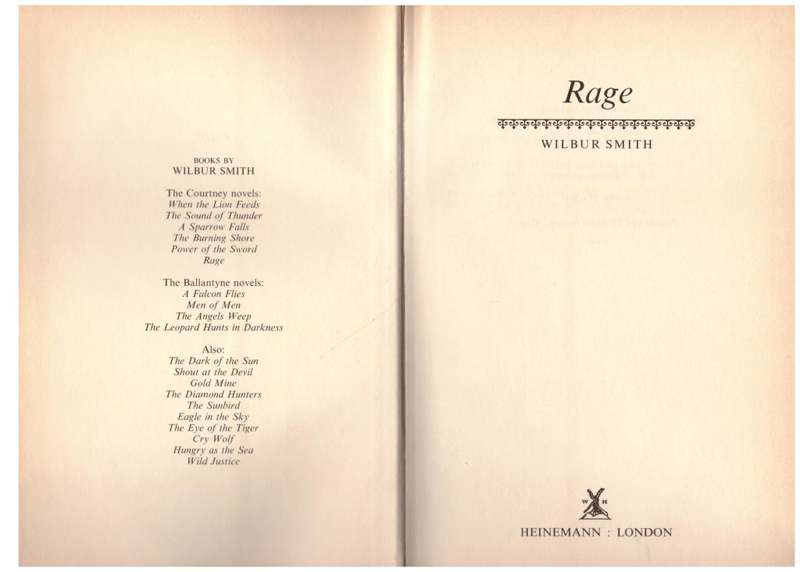 Rage -- Wilbur Smith