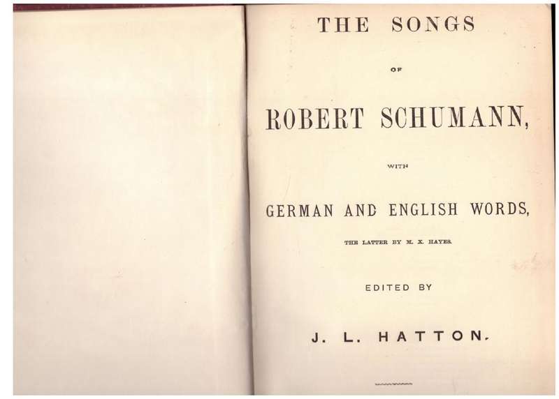 The Songs of Robert Schumann (Royal Edition): With German and English Words  --  J. L. Hatton[Ed.]