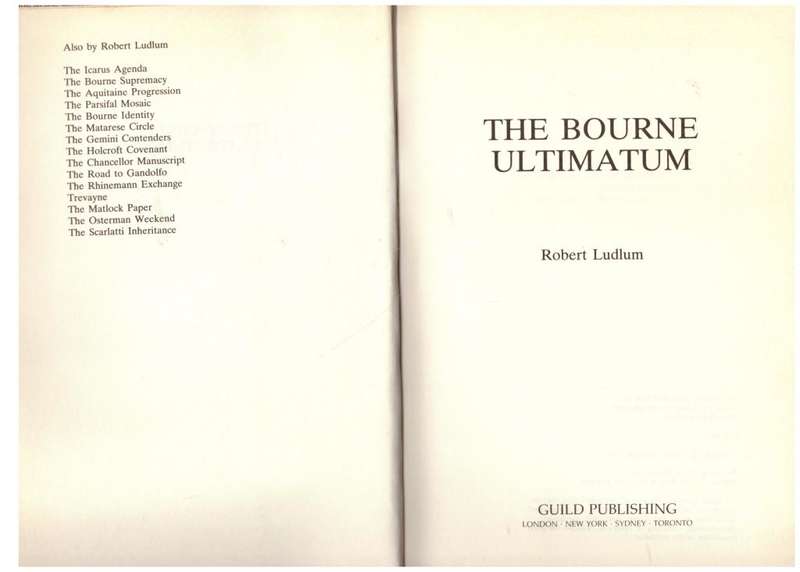 The Bourne Ultimatum  --  Robert Ludlum
