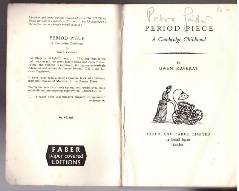 Period Piece: A Cambridge Childhood  --  Gwen Raverat