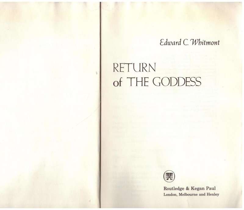 Return of the Goddess: Femininity, Aggression and the Modern Grail Quest -- Edward C. Whitmont