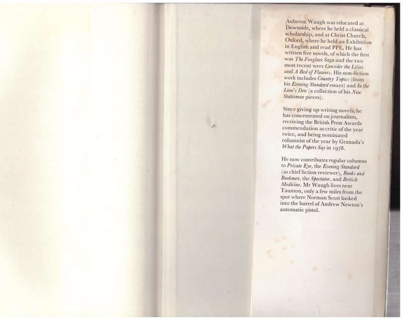 The Last Word: An Eye-witness Account of the Trial of Jeremy Thorpe --  Auberon Waugh  **Signed**