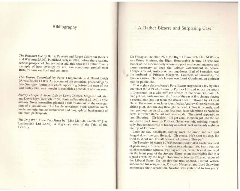 The Last Word: An Eye-witness Account of the Trial of Jeremy Thorpe --  Auberon Waugh  **Signed**