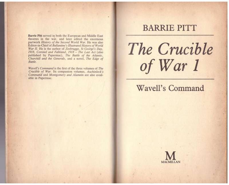 Wavell`s Command (The Crucible of War, vol. 1)   --  Barrie Pitt