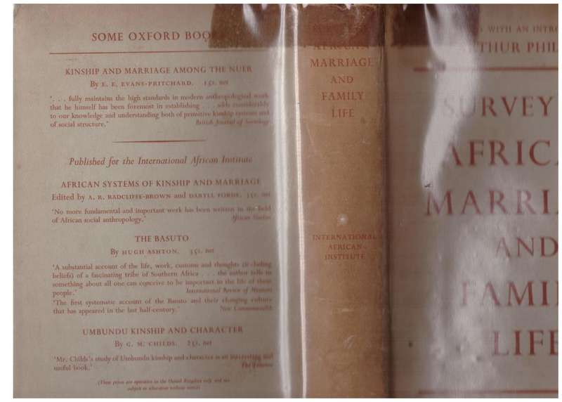 Survey of African Marriage and Family Life -- Arthur Phillips [Editor]