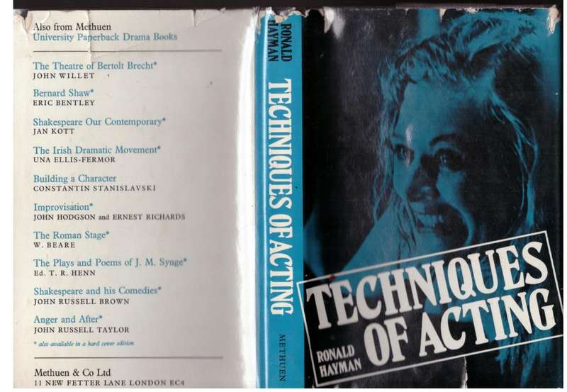 Techniques of Acting  --  Ronald Hayman
