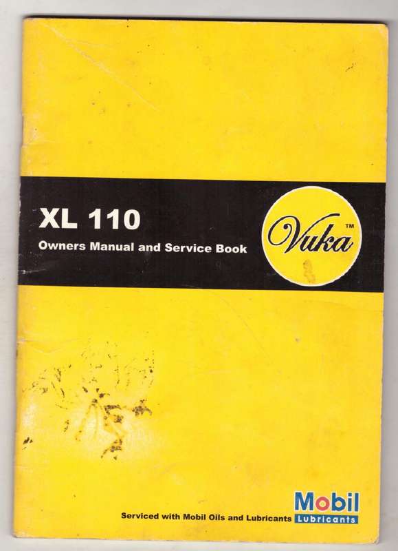 Vuka Scuta XL 110 - owners manual and service book