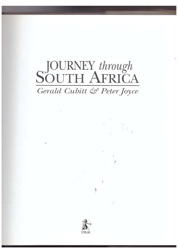Journey Through South Africa -- Gerald Cubitt, Peter Joyce