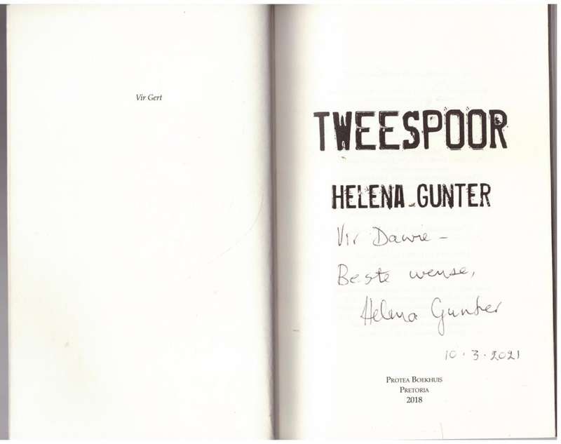 Tweespoor --  Helena Gunter **GETEKEN**