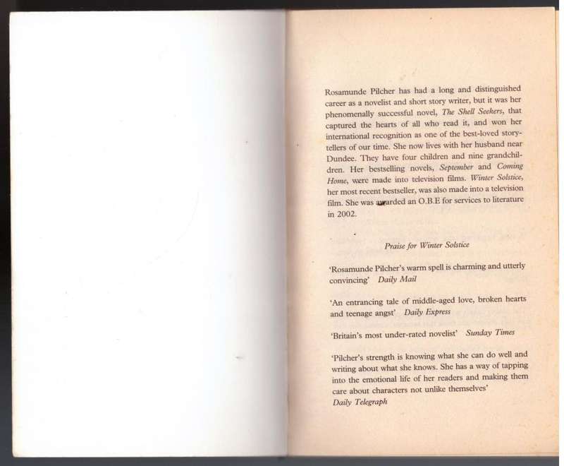 The Day of the Storm  -- Rosamunde Pilcher