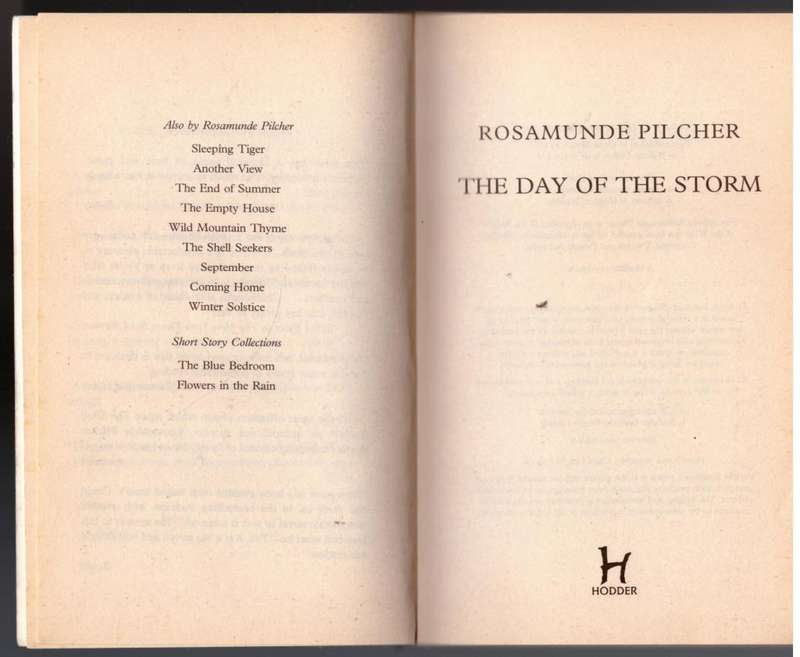 The Day of the Storm  -- Rosamunde Pilcher