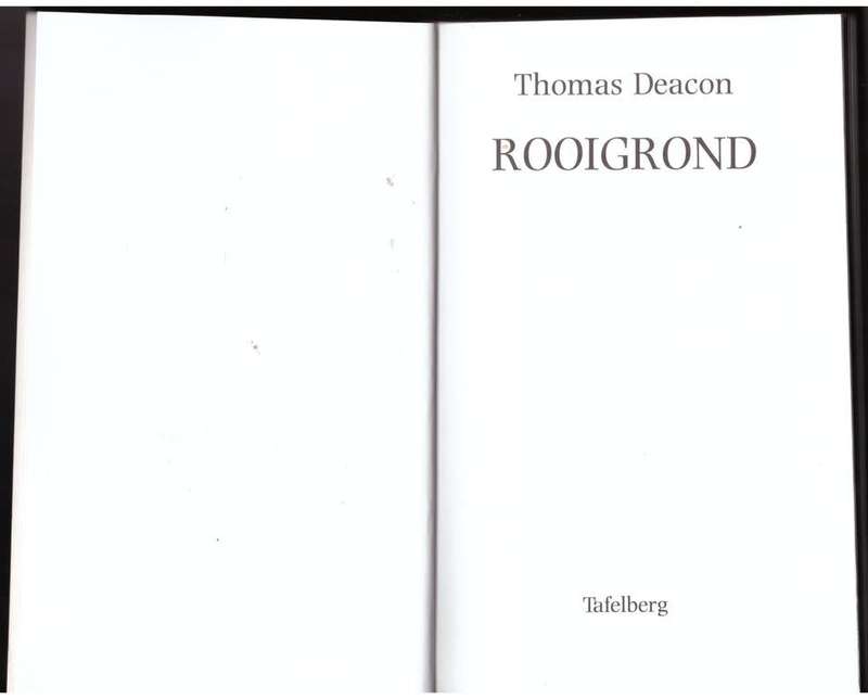 Rooigrond -- Thomas Deacon