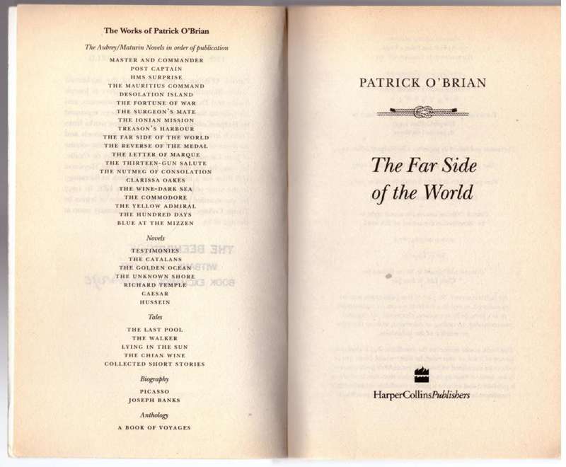 The Far Side of the World  --   Patrick O`Brian