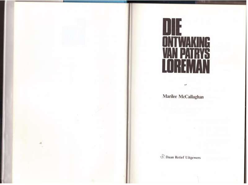 Die Ontwaking van Patrys Loreman -- Marilee McCallaghan