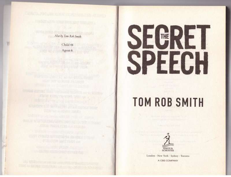 The Secret Speech  --  Tom Rob Smith