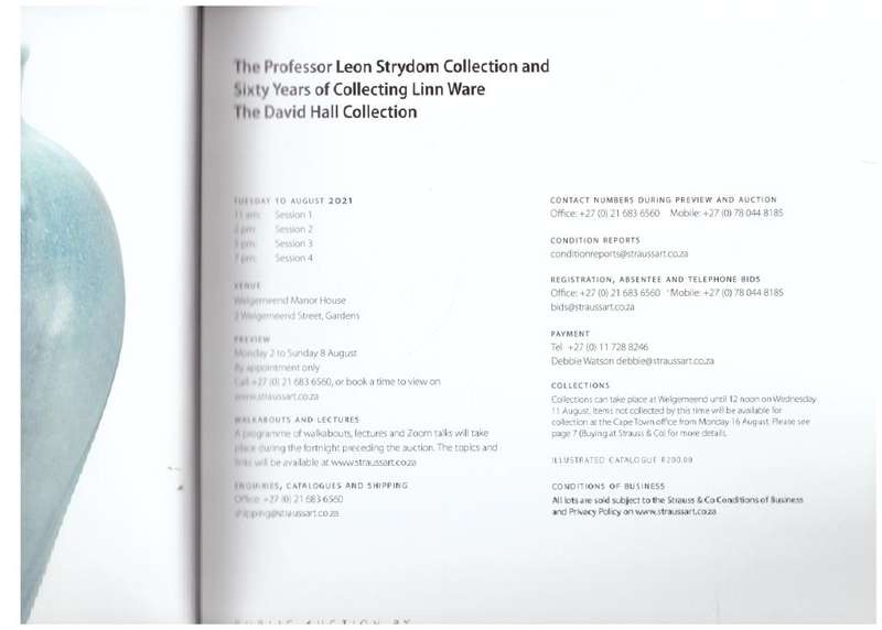 The Professor Leon Strydom Collection and 60 Years of Collecting Linn Ware  - Strauss & Co