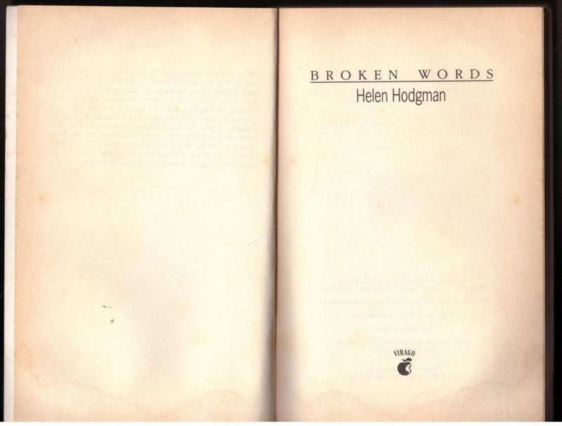 Broken Words  -- Helen Hodgman
