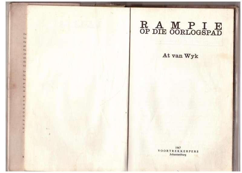 Rampie op die Oorlogspad --  At Van Wyk