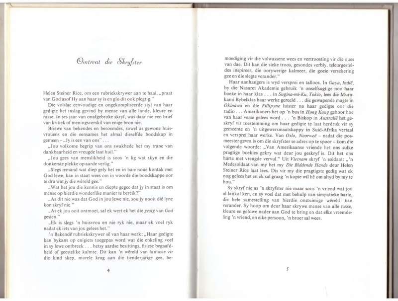 Net vir jou : `n spesiale versameling besielende verse --  Helen Steiner Rice
