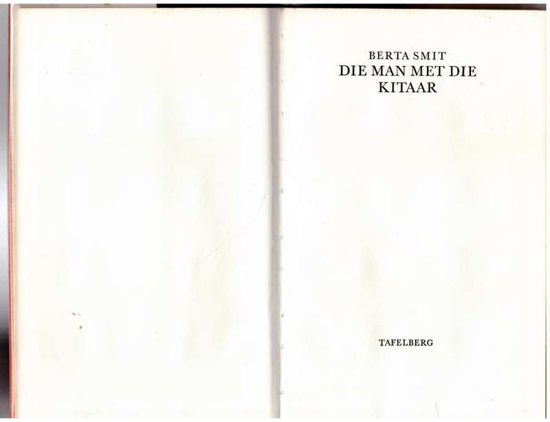 Die Man met die kitaar -- Berta Smit