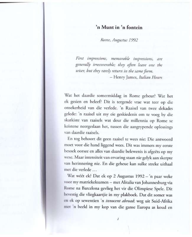 Italiaanse intermezzi: Reissketse --  André Pretorius