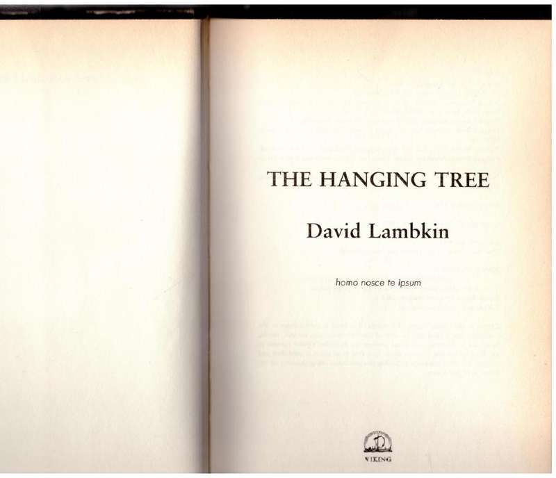 The Hanging Tree ~ David Lambkin