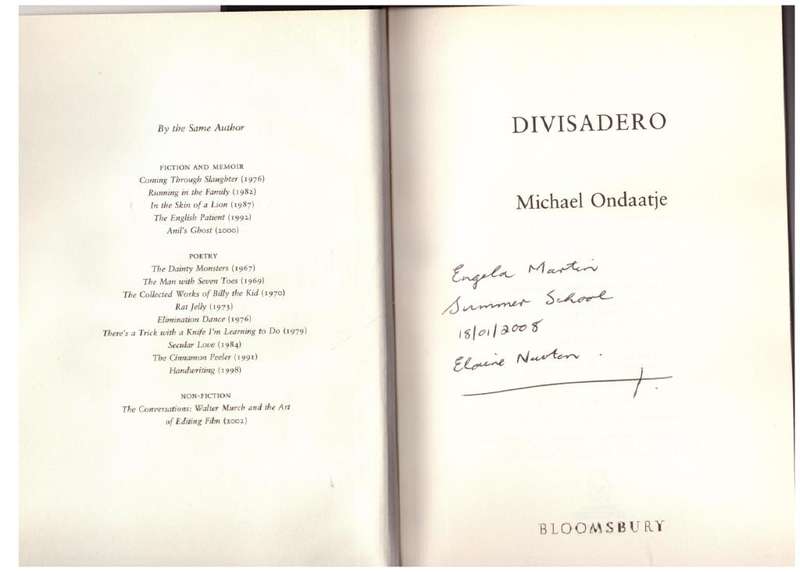 Divisadero -- Michael Ondaatje