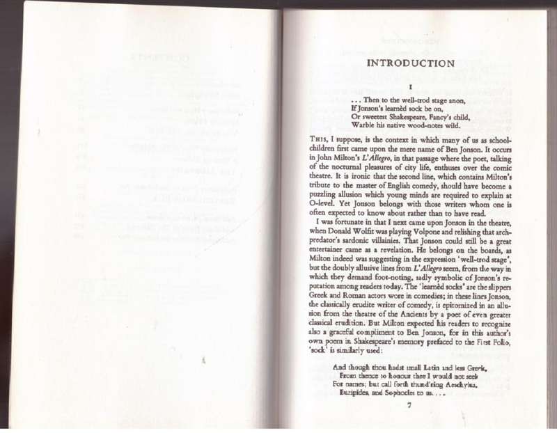 Volpone and Other Plays -- Ben Jonson
