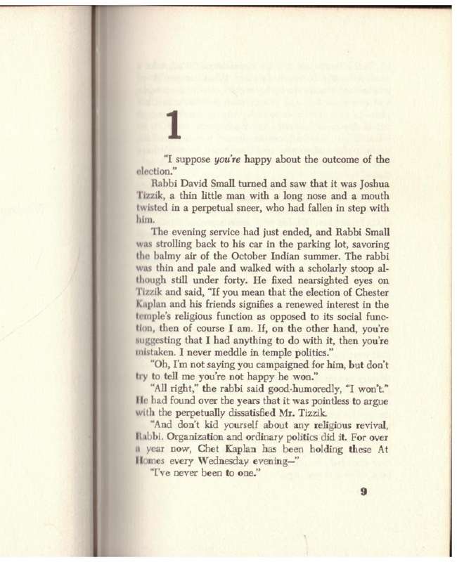 Wednesday the Rabbi Got Wet -- Harry Kemelman