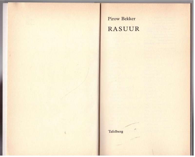 Rasuur  --  Pirow Bekker