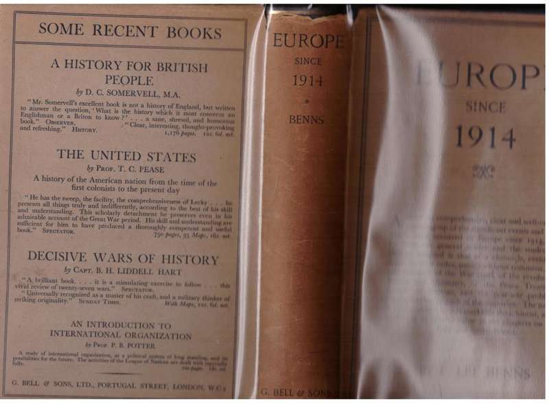 Europe Since 1914 --  F. Lee Benns