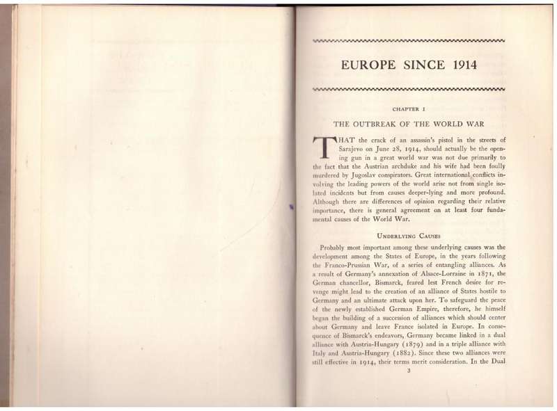 Europe Since 1914 --  F. Lee Benns