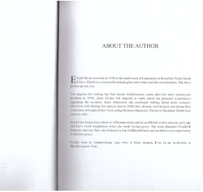 Goldenspoon: Not a Fairytale  --  Elzabe Heine **SIGNED**