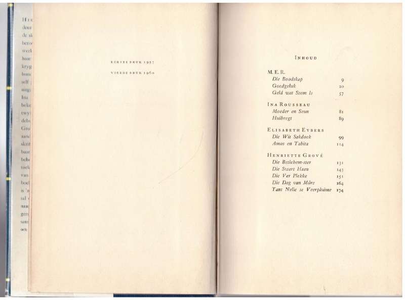 Kwartet -- M. E. R., Ina Rousseau, Elisabeth Eybers, Henriette Grové