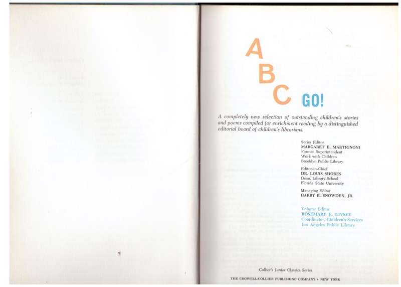 A, B, C, go!: Outstanding children`s stories and poems  -- Rosemary E. Livsey [Ed]