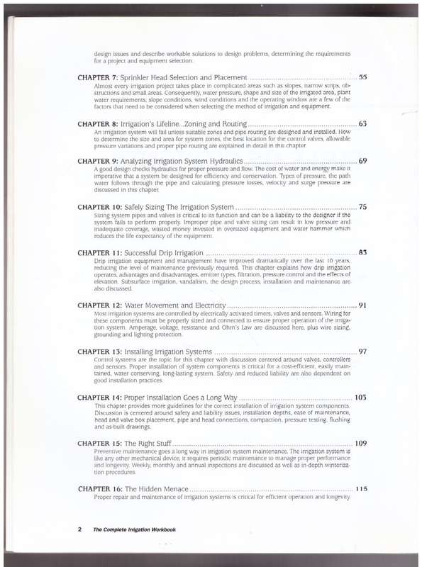 The Complete Irrigation Workbook  --  Larry Keesen