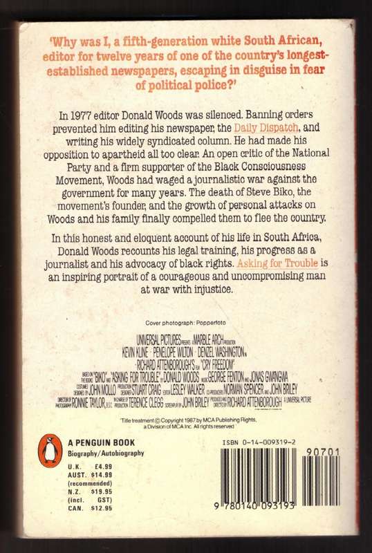 Asking For Trouble: The Autobiography Of A Banned Journalist  --  Donald Woods