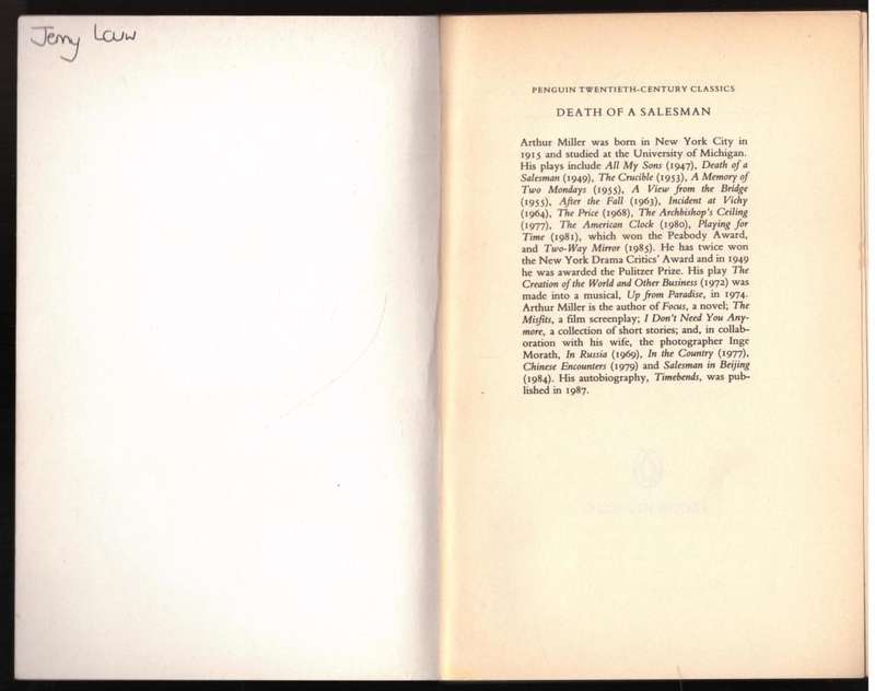 Death of a Salesman --  Arthur Miller