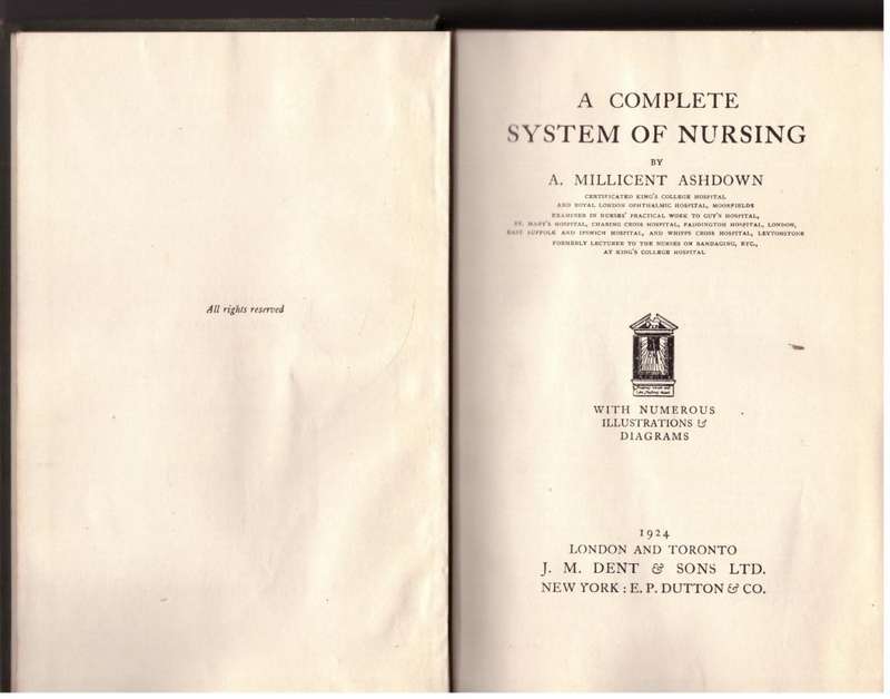 A Complete System of Nursing --  A. Millicent Ashdown