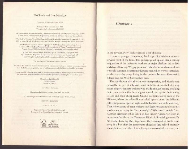 City Boy: My Life in New York During the 1960s and 1970s -- Edmund White