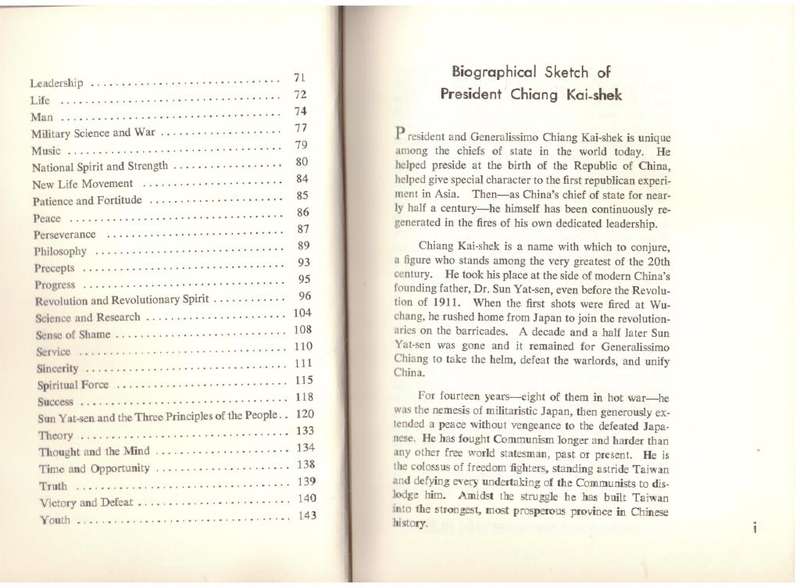 Aphorisms of President Chiang Kai-Shek