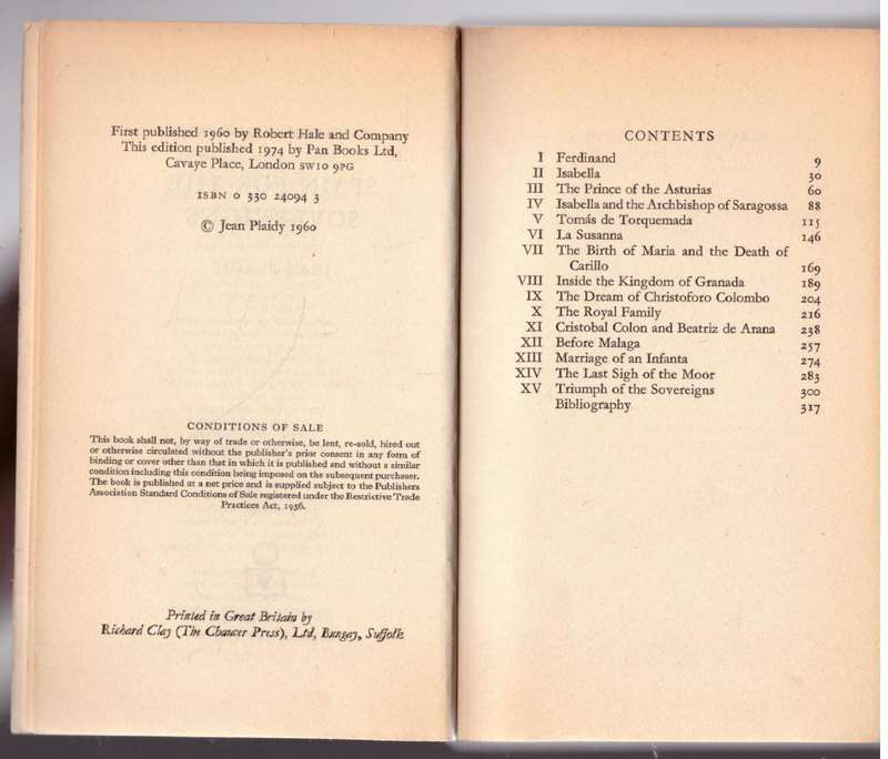Spain for the Sovereigns (Isabella & Ferdinand Trilogy)  --  Jean Plaidy