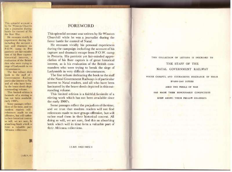 London to Ladysmith via Pretoria  Winston Spencer Churchill