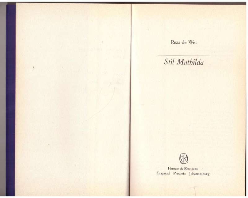 Stil Mathilda  Reza De Wet
